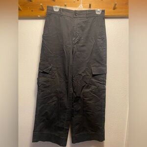 Everlane Wideleg Ankle Black Cargo Pants